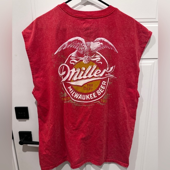 Miller High Life Red Sleeveless Muscle Tank - Picture 3 of 4